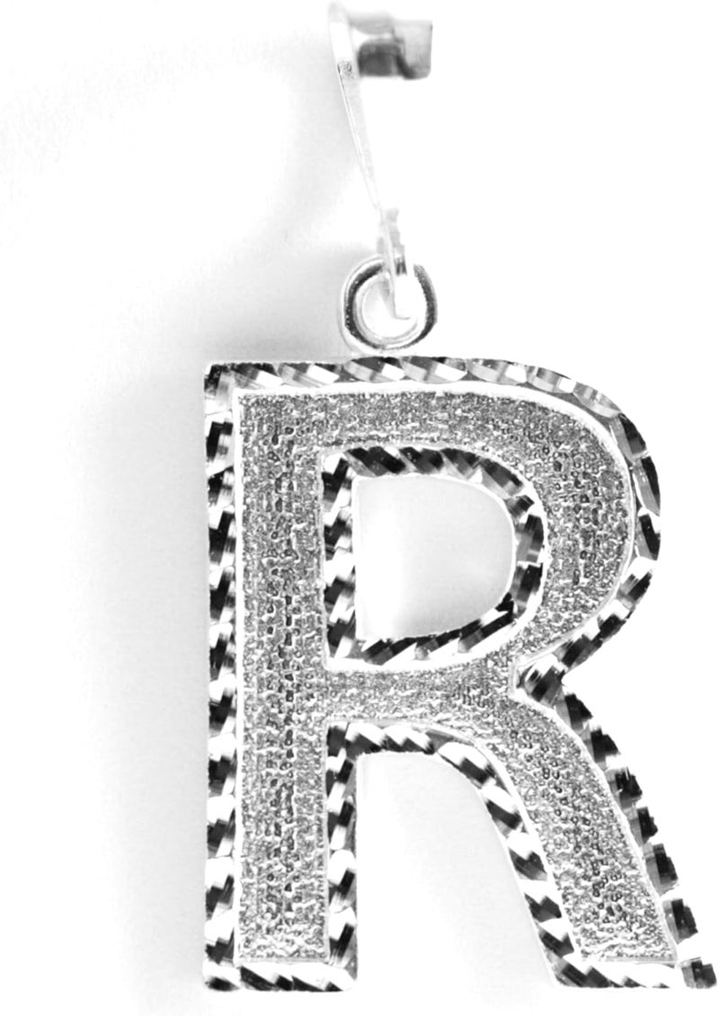 Deidreamers Personalized 1.0 Inch Solid.925 Sterling Silver Initial A-Z Charm - Image 1